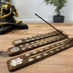 Carved Mango Wood Ashcatcher With Burnt Finish product image 4