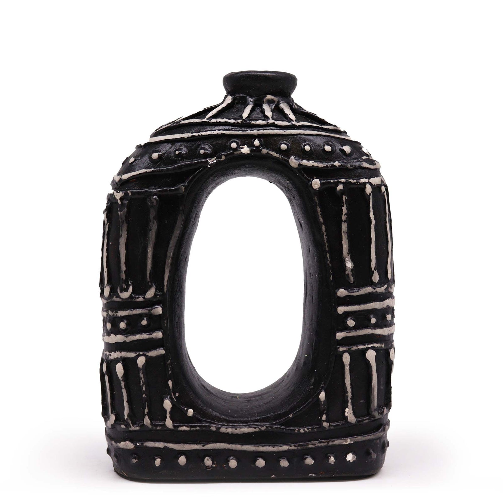 Oval Donut Shaped Vase - Chocolate 23cm product image