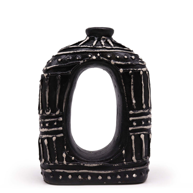 Oval Donut Shaped Vase - Chocolate 23cm product image