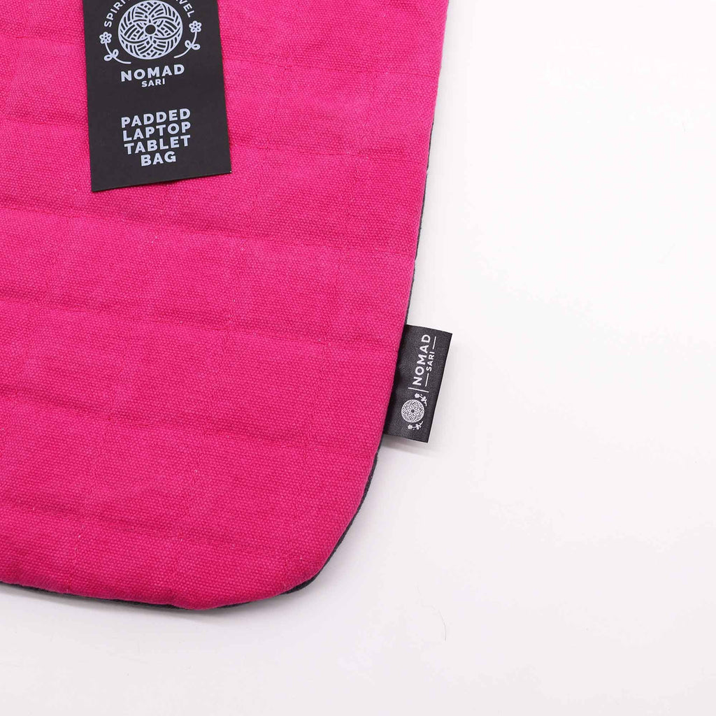 Laptop Padded Pouch - Shocking Pink - 14oz Stonewash - product image 2