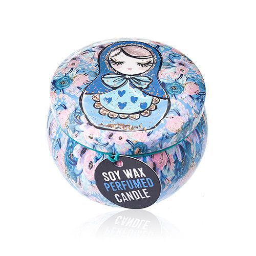 Art Tin Candle - Assorted Design - Russian Dolls - Dolly Blue product image 14