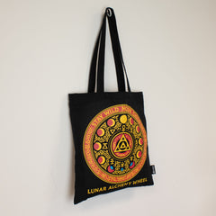 Iconic Classic Tote Bag - Luna Alchemy Wheel - Black 6oz product image 3