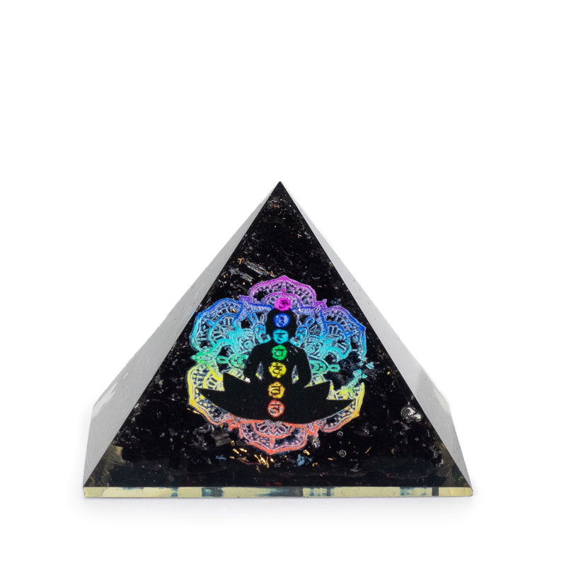 Small Organite Pryamids 5.5x4.5cm - Chakra Buddha - Black Tormaline Chips product image