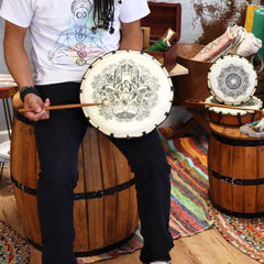 Hamsa Shamanic Drum with Two Sticks - 30cm product image 4