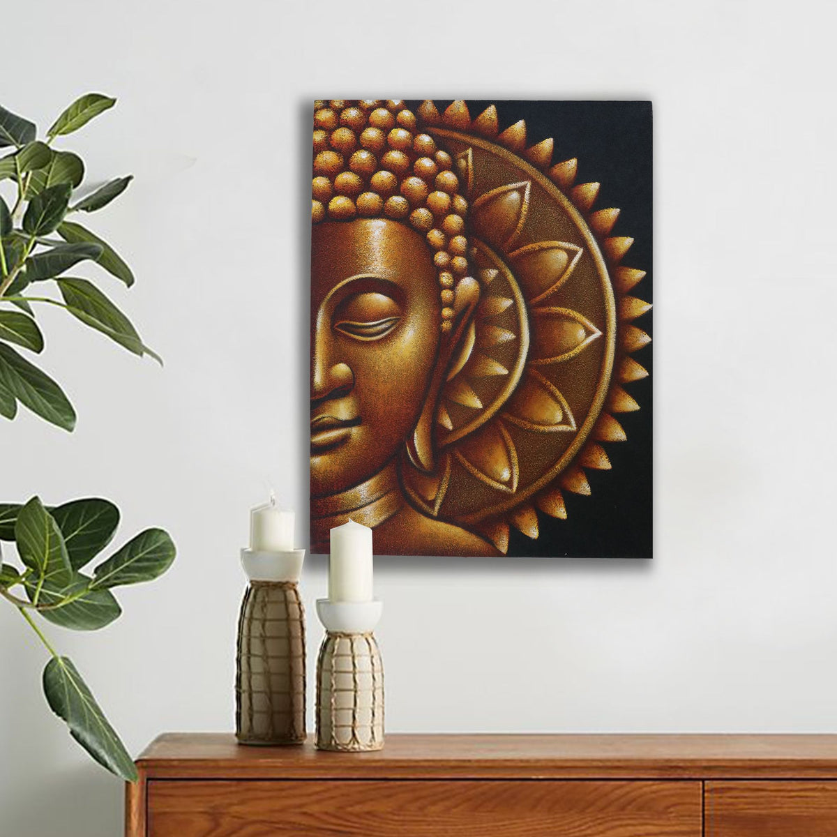 Gold Half Buddha Mandala 60x80cm product image 2