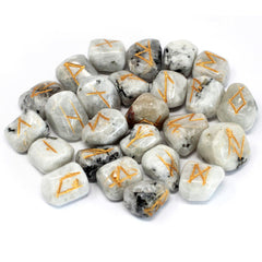 Runes Stone Set in Pouch - Rainbow Moonstone product image 2