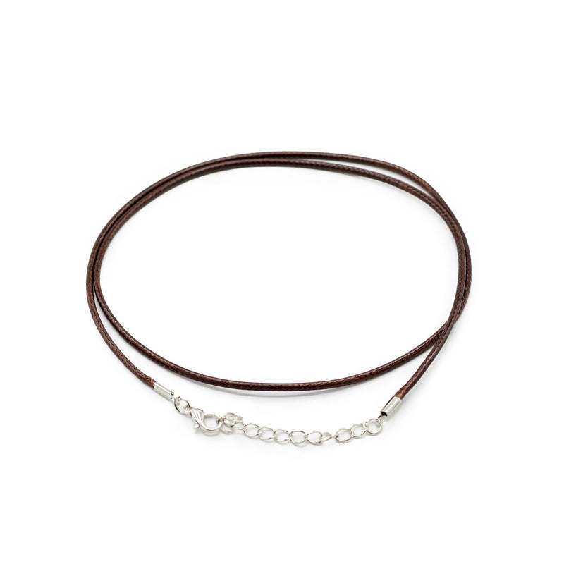Waxed Pendant Cord - 2mm x 55cm - Dark Brown 112 product image