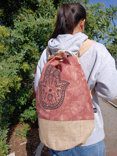 All Natural Backpack - Terracotta Stonewash - Hamsa product image 4