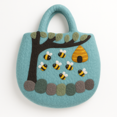 Tree and Beehive Felted Bag product image