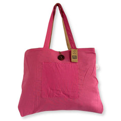 Jute & Cotton Reversible Big Bag - Pink product image 6