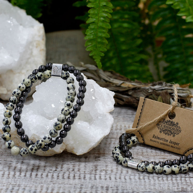 Magnetic Gemstone Bracelet - Dalmation Jasper product image