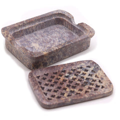 Soapstone Soap Dish & Drainer 11x8cm- Classic Square product image 4