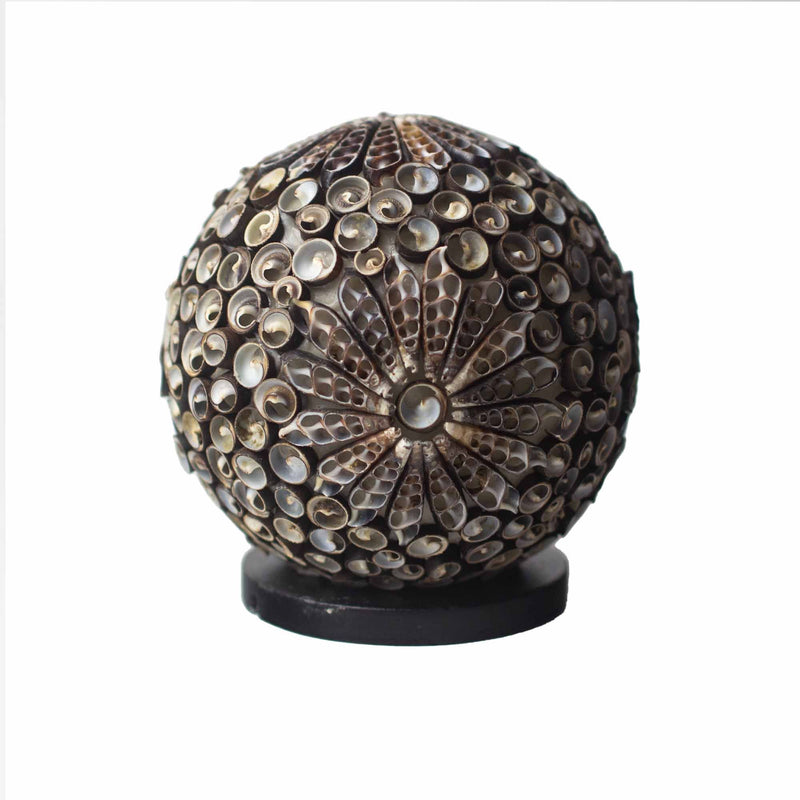 Boho Sea Shell Lamp - Chocolate Twist Globe - 15cm product image
