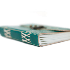 Leather Green Peace with Lock Notebook (7x5") product image 7