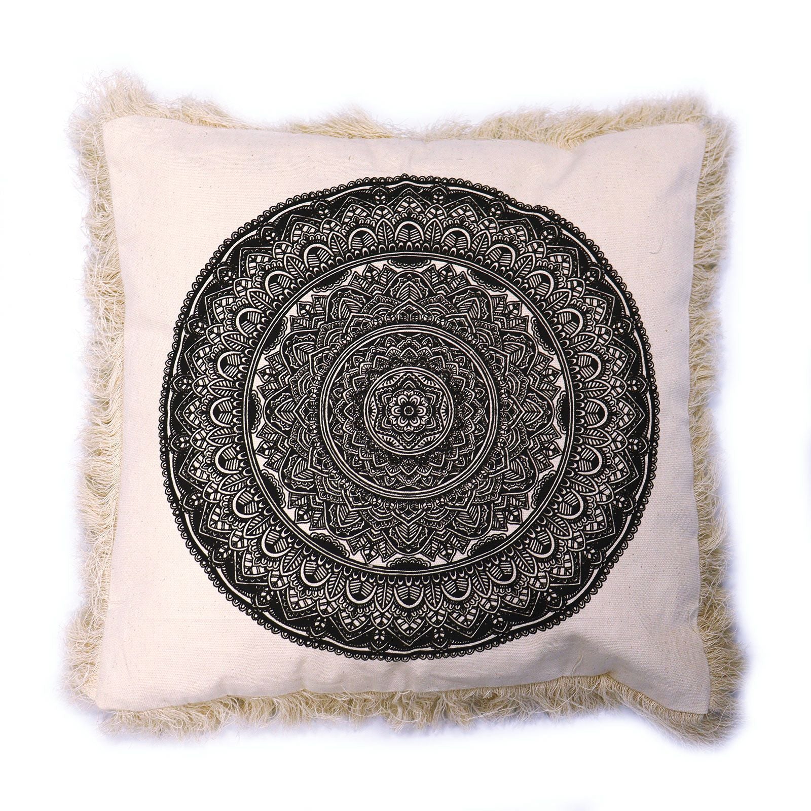 Traditional Mandala Cushion Cover - 45x45cm - black product image