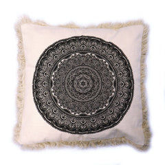 Traditional Mandala Cushion Cover - 45x45cm - black product image