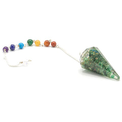 Orgonite Power Chakra Pendulum - Green Aventurine product image