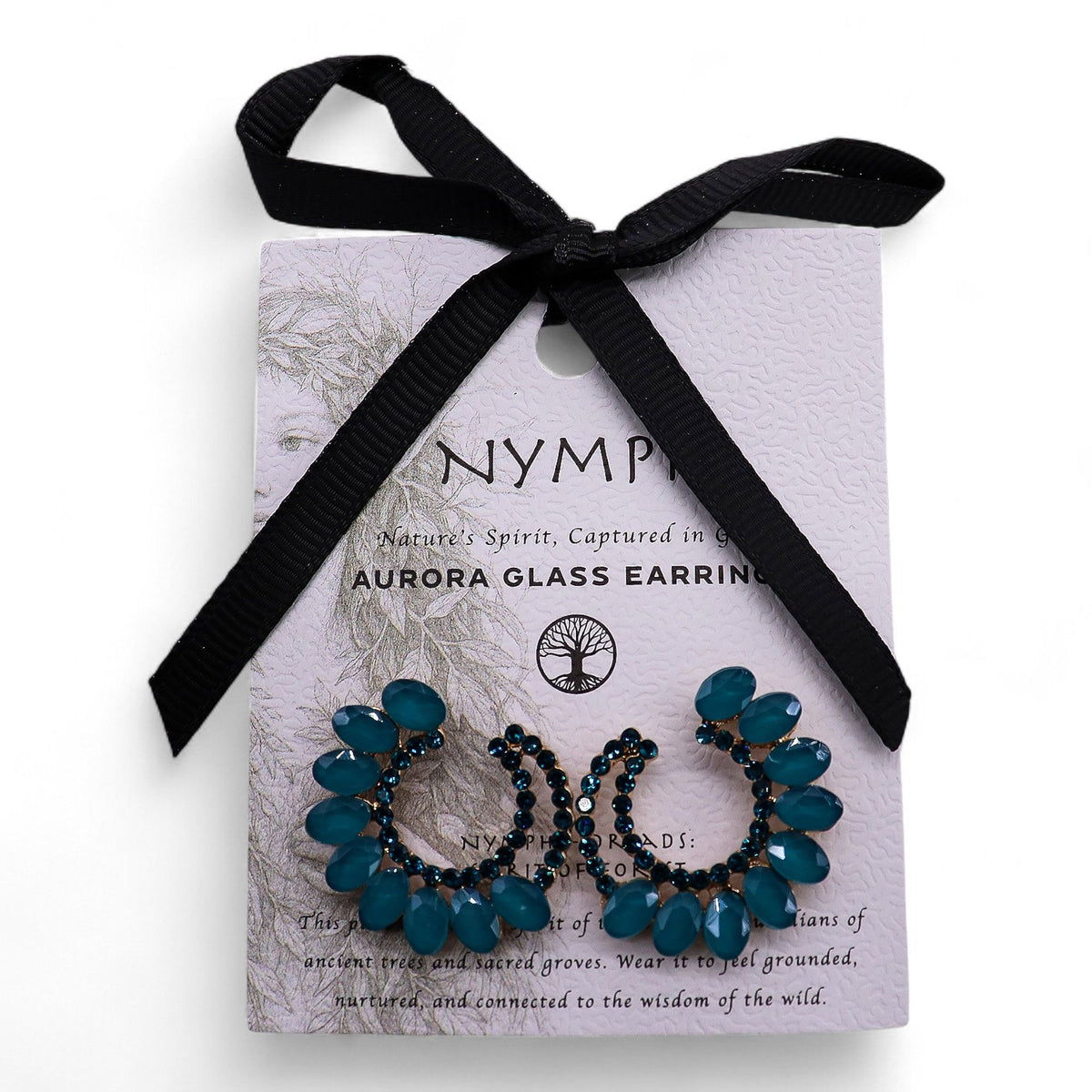 Teal Green - Vintage Glass - Loop - Earrings product image 3