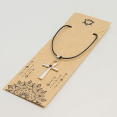 Indian Devotional Pendant - Silver Plated (45cm Cord)- Ankh Symbol of Eternal Life product image 5