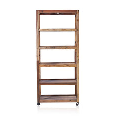 Six Shelf Display with Casters - Recycled Wood product image 2