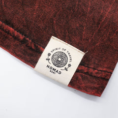 Nomad Sari Stonewashed Cotton T-Shirt - Dragon Mandala - Maroon - Large product image 5