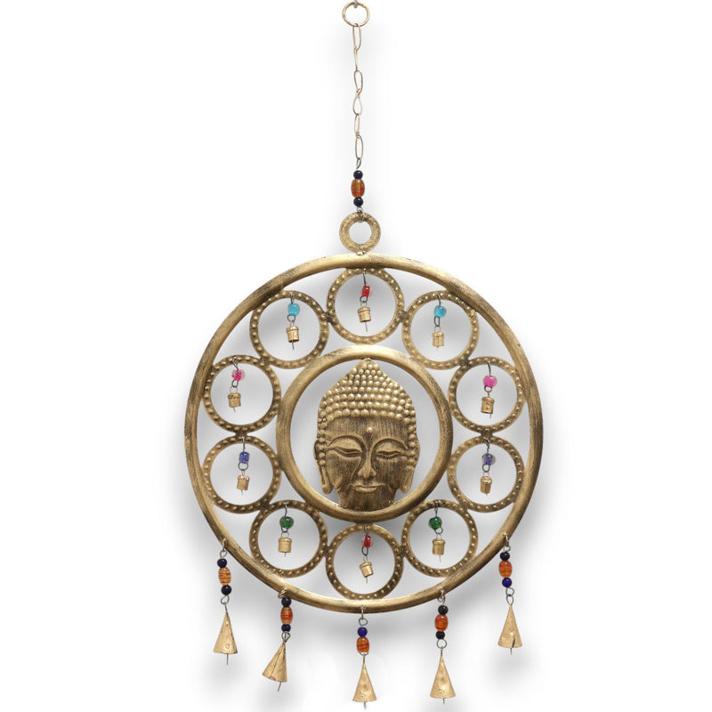 Indian Chimes - Lrg Buddha Face 15 Bell Chimes product image