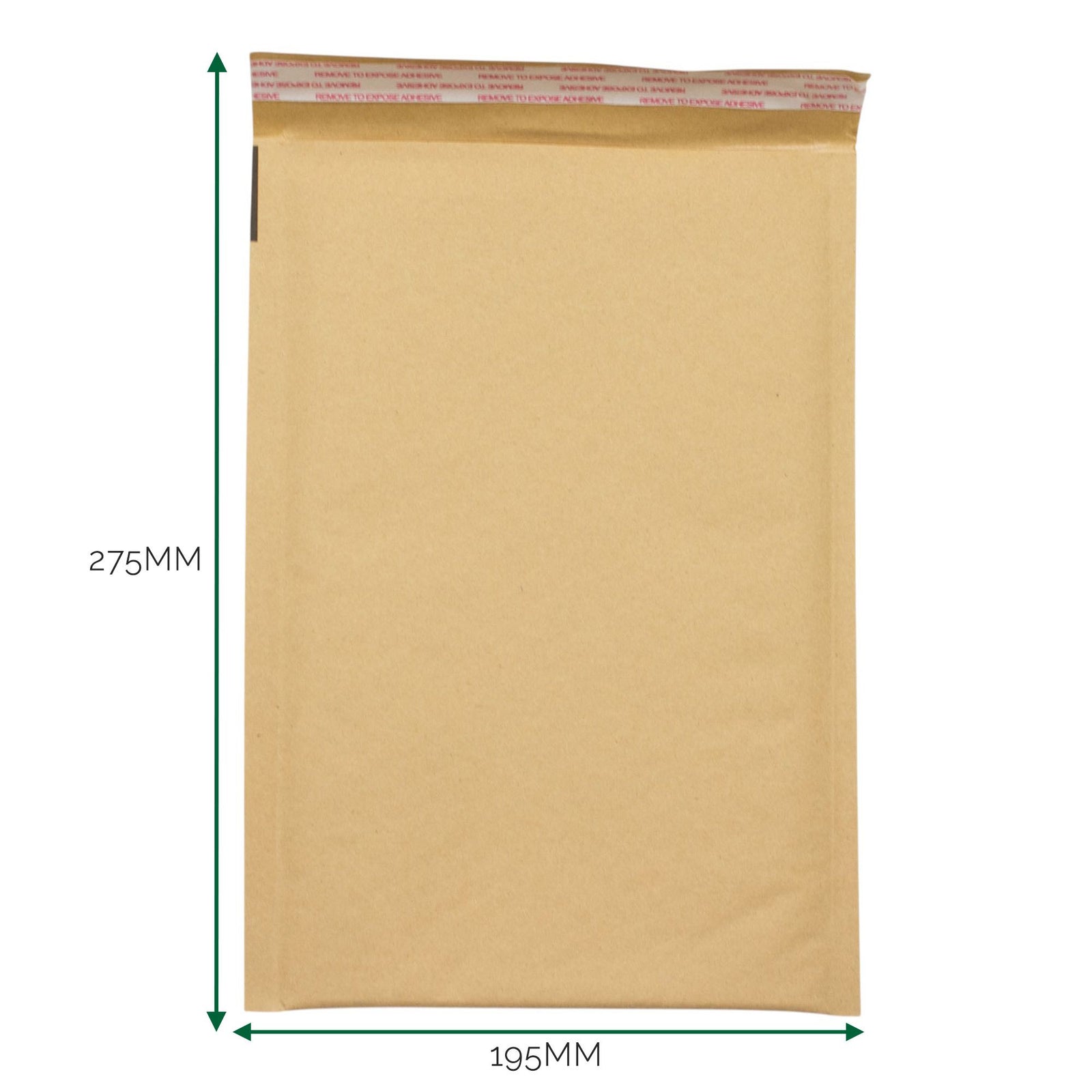 Kraft Padded Bubble Envelope (195x275+40mm) product image