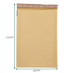 Kraft Padded Bubble Envelope (195x275+40mm) product image