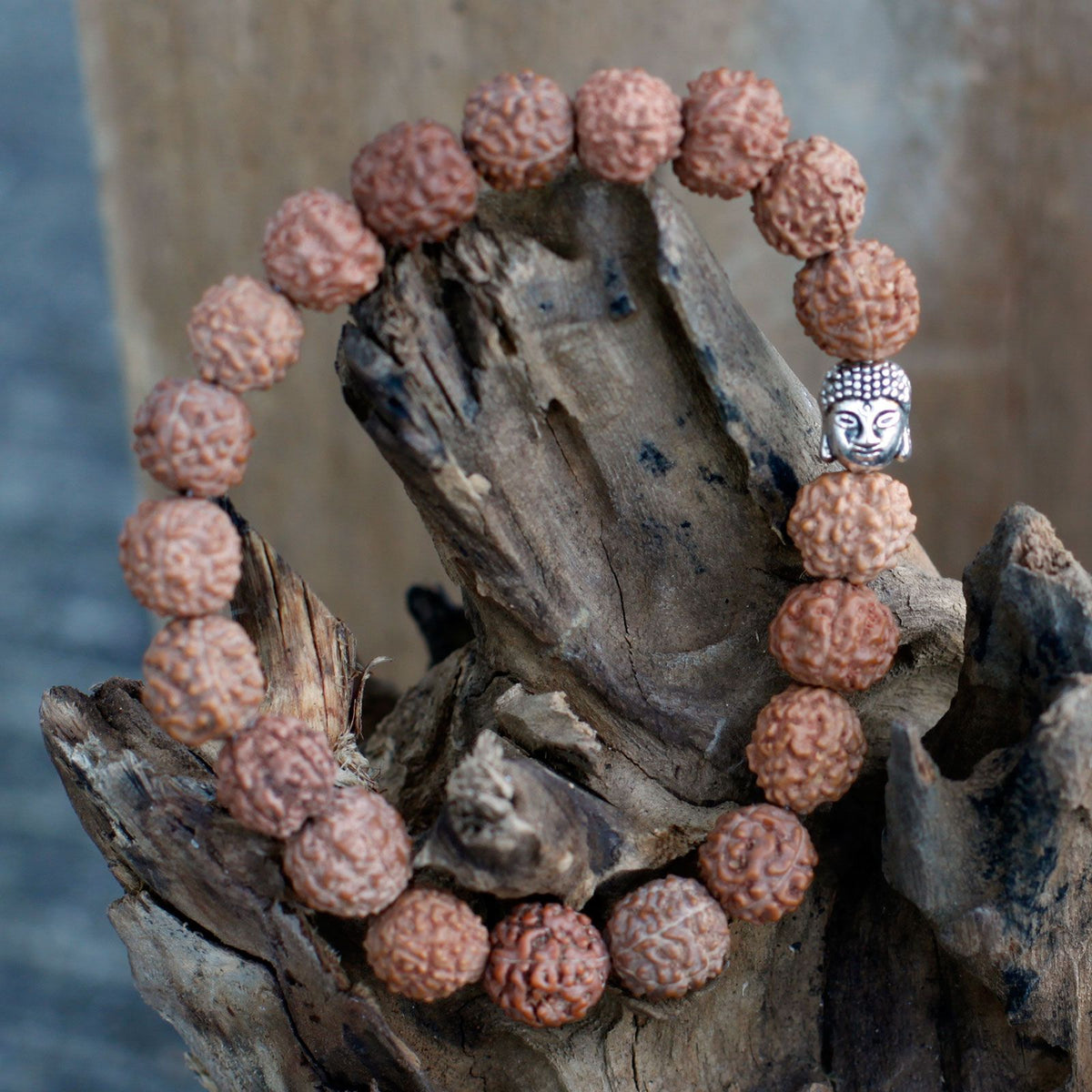 Rudraksha Buddah Bangle Mala - Brown product image 3