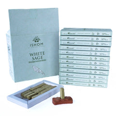Pack of 15 Natural Incense Smudge Bricks and Burner - White Sage product image