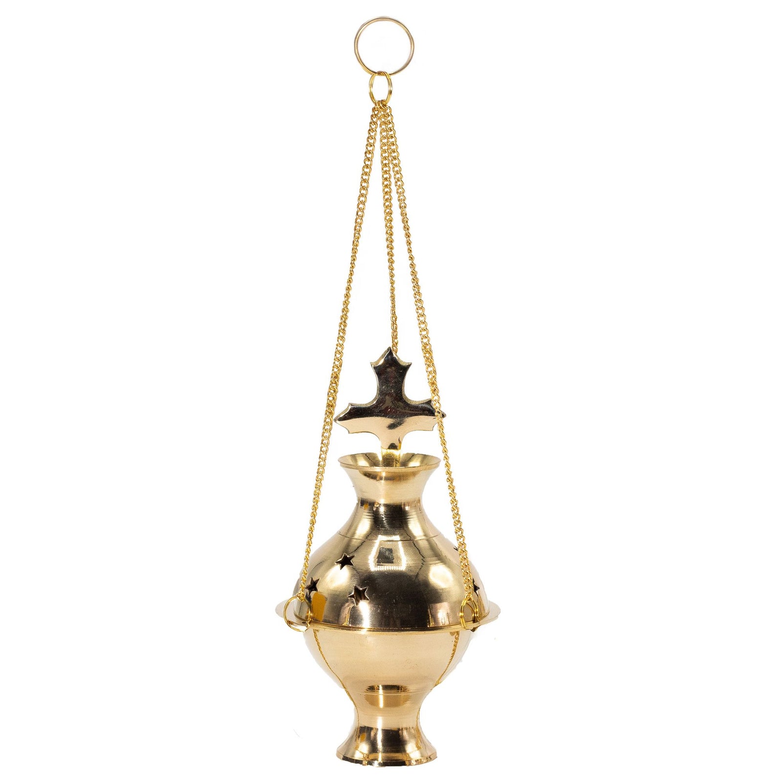 Hanging Brass Incense Burner - Cross product image