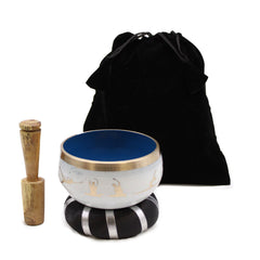 Yoga Moves Singing Bowl Set – White/Blue (10.7cm) product image 3