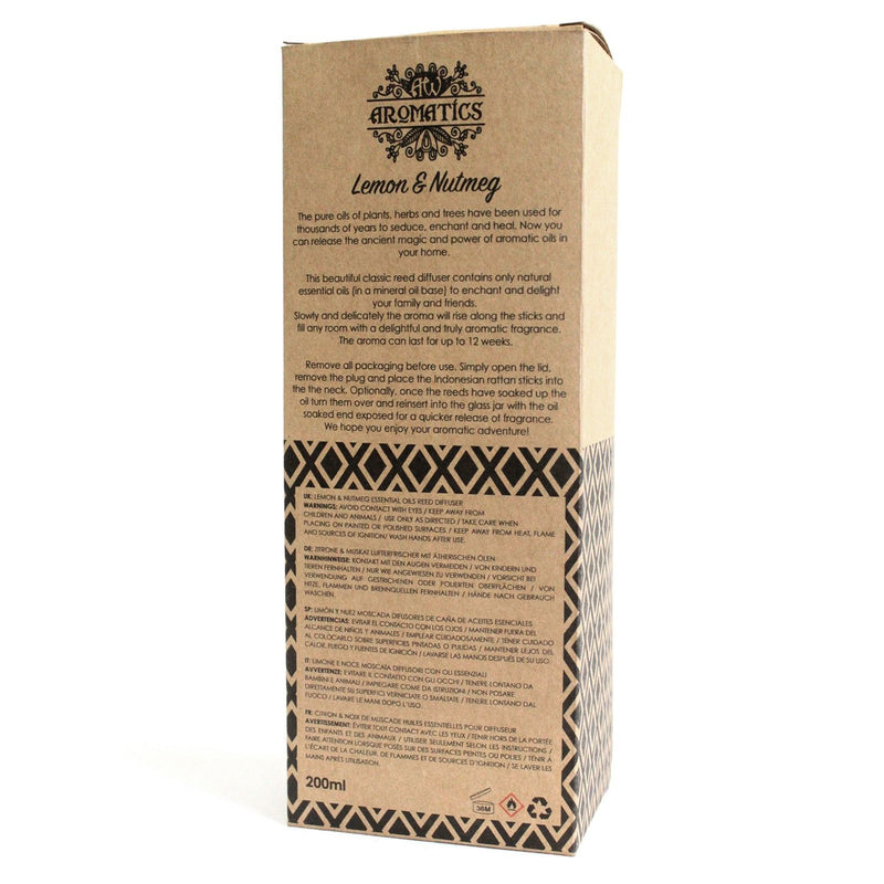 200ml Lemon & Nutmeg Essential Oil Reed Diffuser product image