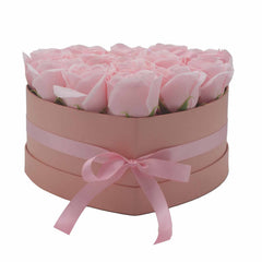 Soap Flower Gift Bouquet - 13 Pink Roses - Heart product image 7