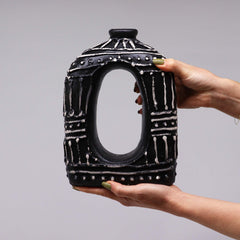 Oval Donut Shaped Vase - Chocolate 23cm product image 3