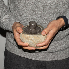 Natural Riverstone Grounding Pot -Medium (aprox 12x8cm) product image