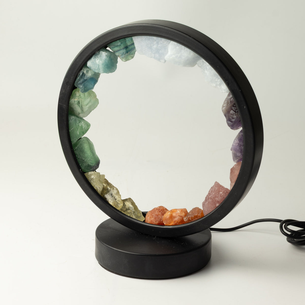 Gemstone Halo Lamp - 7 Chakra  - 7 Gems – product view 5