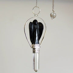 Angel Pendulum with Ring- Black Agate product image 2