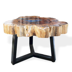 Tamarind and Resin Coffee Table - Sky Blue product image 2