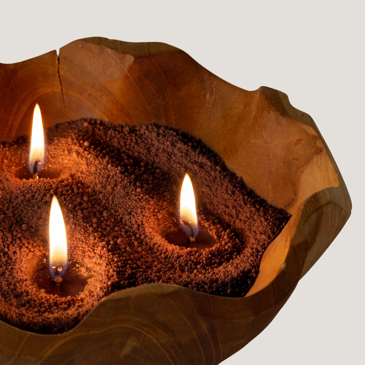 Fragranced Candle Sand - Mocha Brown - Crimson Crystal - 300g - product image 5