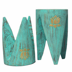 Interlocking Table/Stool set of 2 - Lrg Turquoise product image