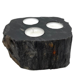 Petrified Wood Candle Holder - Triple product image 4