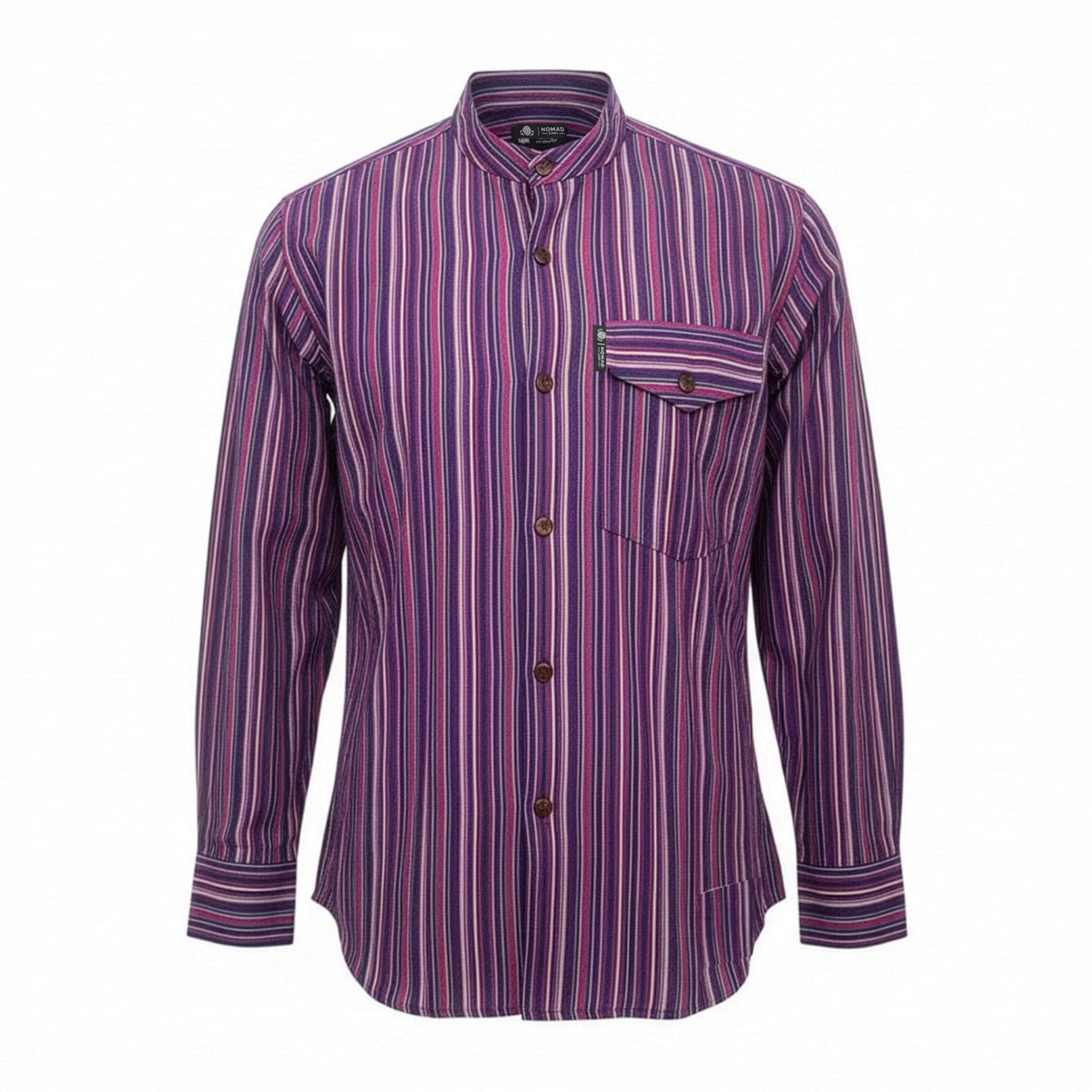 Nomad Sari Grandad Shirt - Black Purple - Medium product image 3