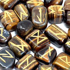 Runes Stone Set in Pouch - Tiger Eye product image