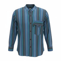 Nomad Sari Grandad Shirt - Turquoise - Large product image 2