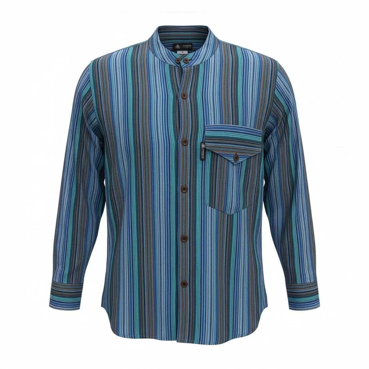 Nomad Sari Grandad Shirt - Turquoise - Large product image 2