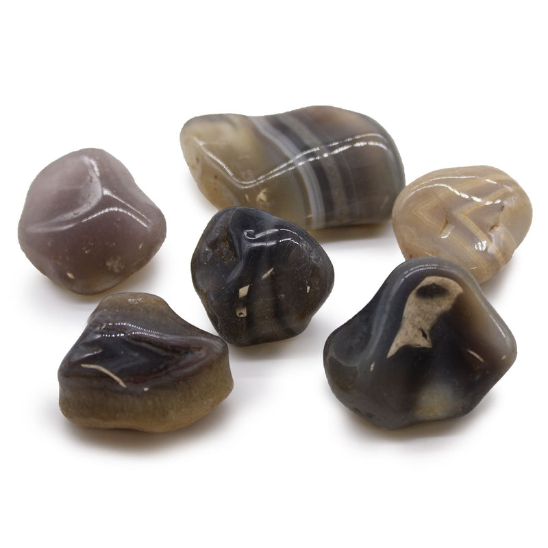 Large African Tumble Stones - Grey Agate - Botswana product image