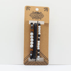 Mens Premium Bracelet Sets - City Slicker Blacks (asst) product image