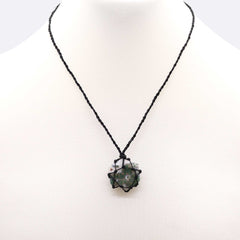 Laced Gemstone Hexagon Pendant - Moss Agate product image 2