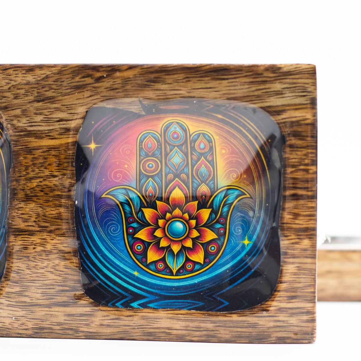 Med Enamelled Mango Tray Set - Hamsa product image 2
